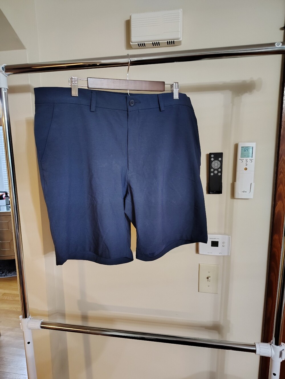Men's Navy Casual Stretch Shorts